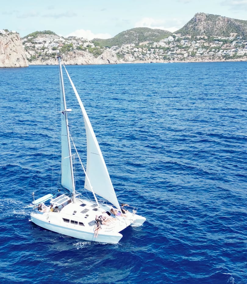 catamaran ocean bliss sailing in Port Andratx